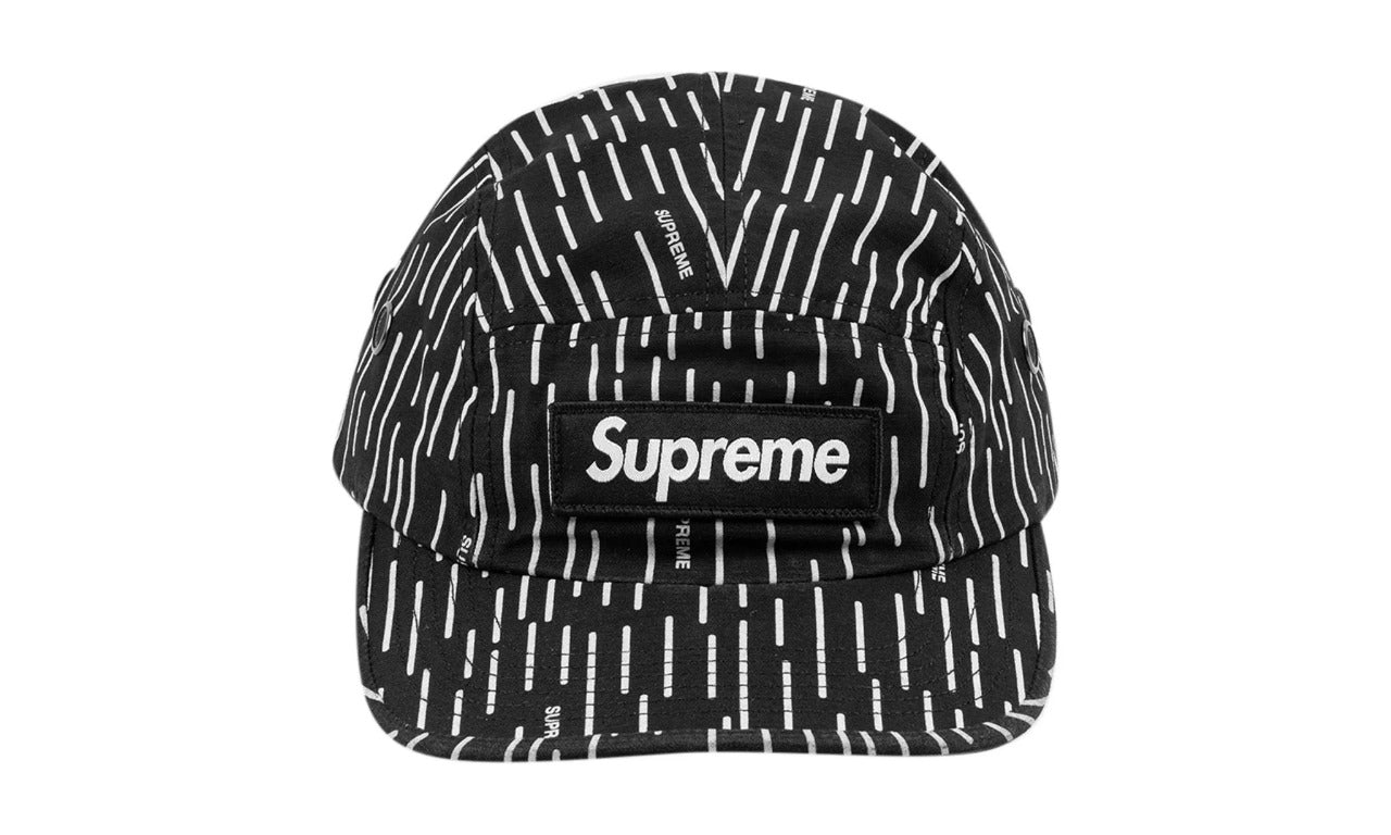 SUPREME MILITARY CAMP CAP (FW24) BLACK RAINDROP