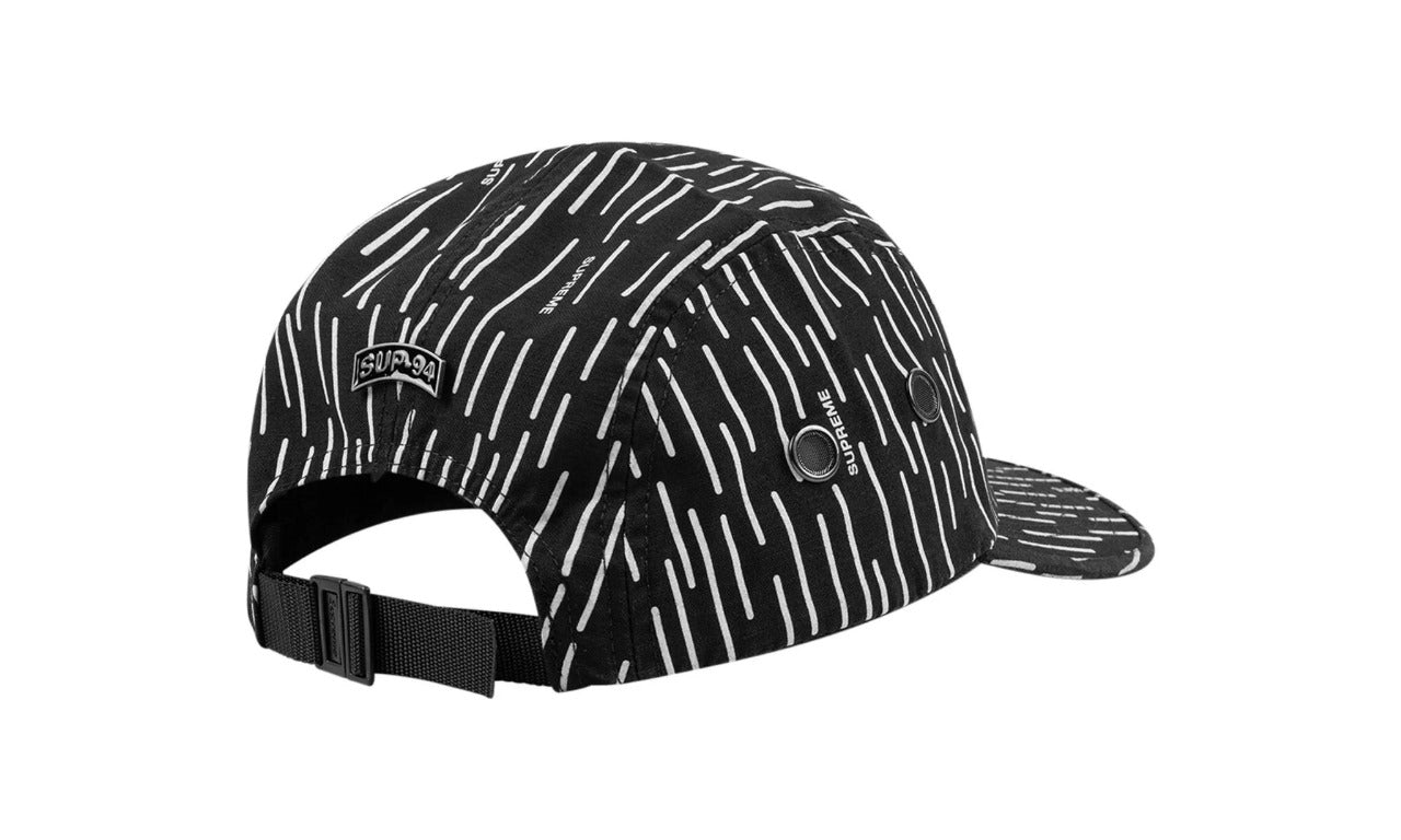 SUPREME MILITARY CAMP CAP (FW24) BLACK RAINDROP