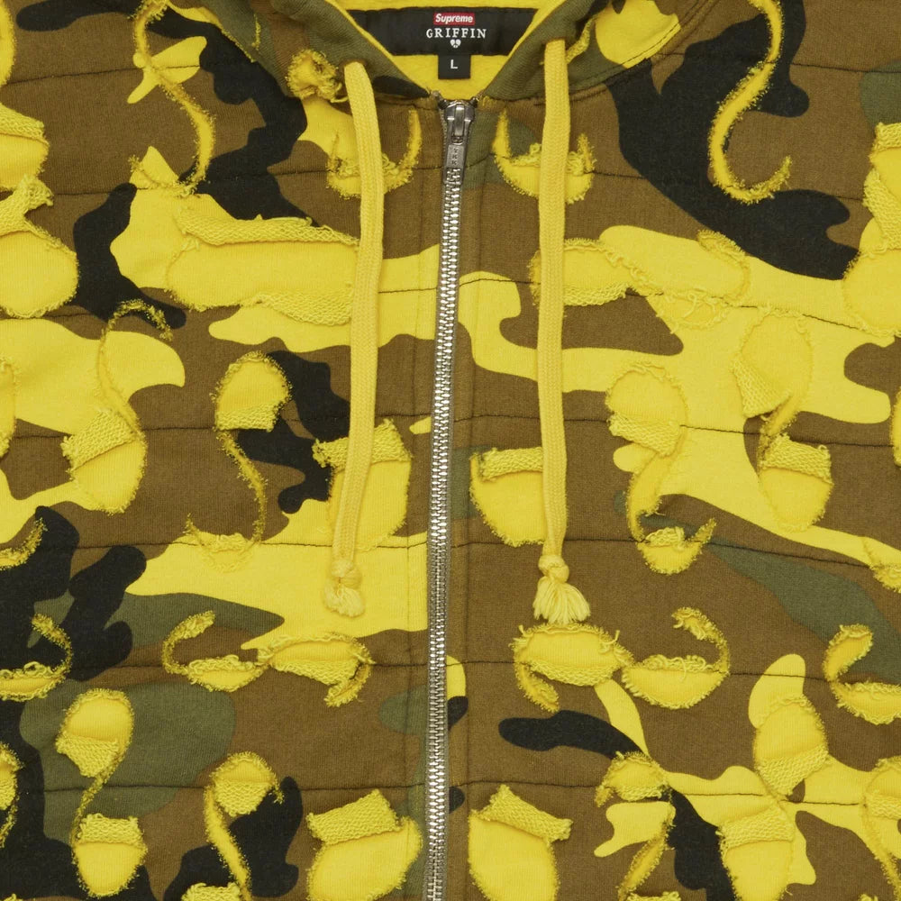 Griffin Zip Up Hooded Sweatshirt "Yellow"
