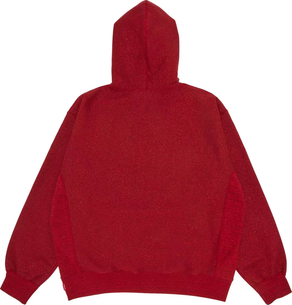 Glitter Arc Hooded Sweatshirt "Red"