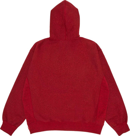 Glitter Arc Hooded Sweatshirt "Red"