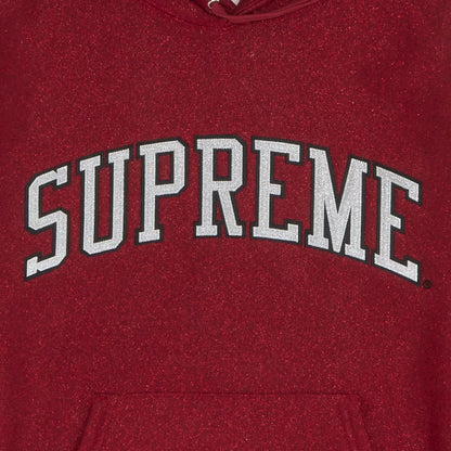 Glitter Arc Hooded Sweatshirt "Red"