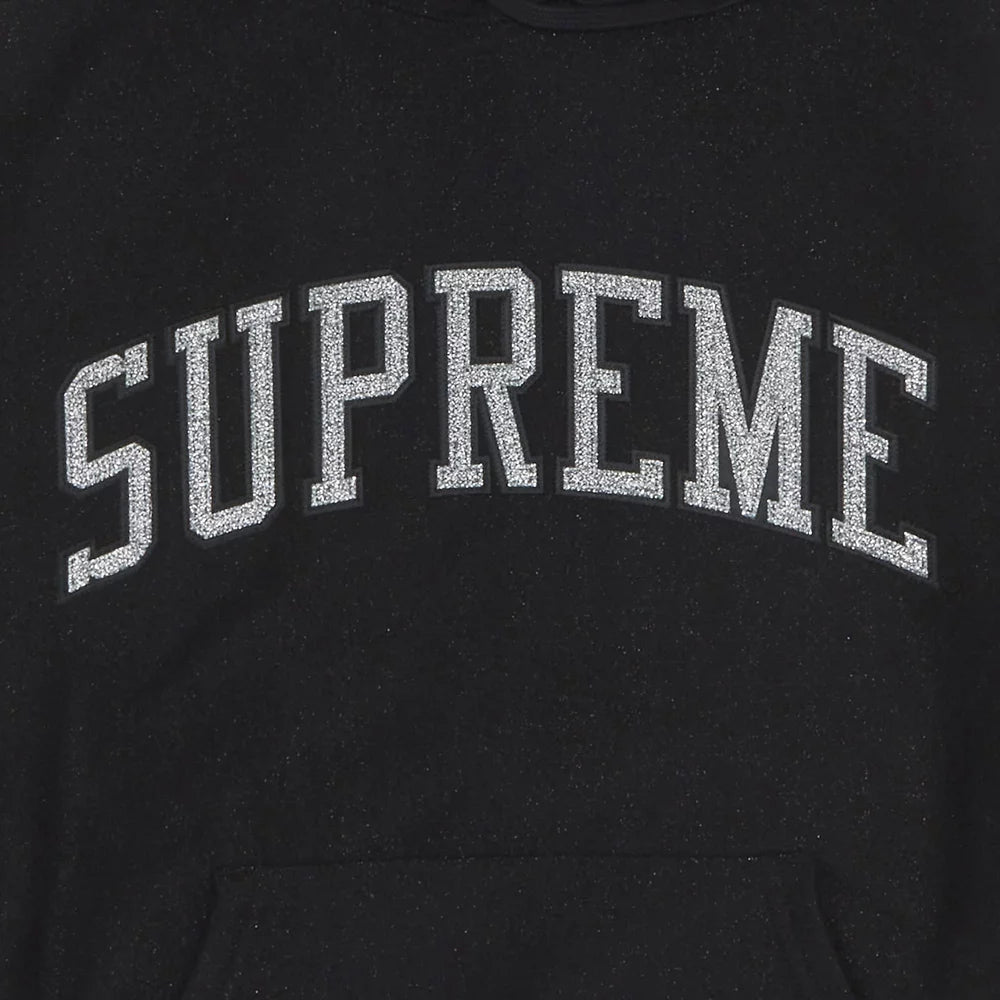 Glitter Arc Hooded Sweatshirt "Black"