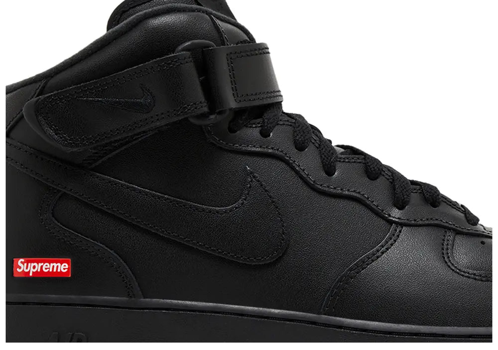 Nike Air Force 1 Mid Supreme "Black"