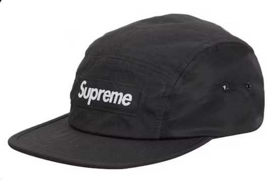 SUPREME WAXED RIPSTOP CAMP CAP BLACK