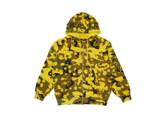 Griffin Zip Up Hooded Sweatshirt "Yellow"