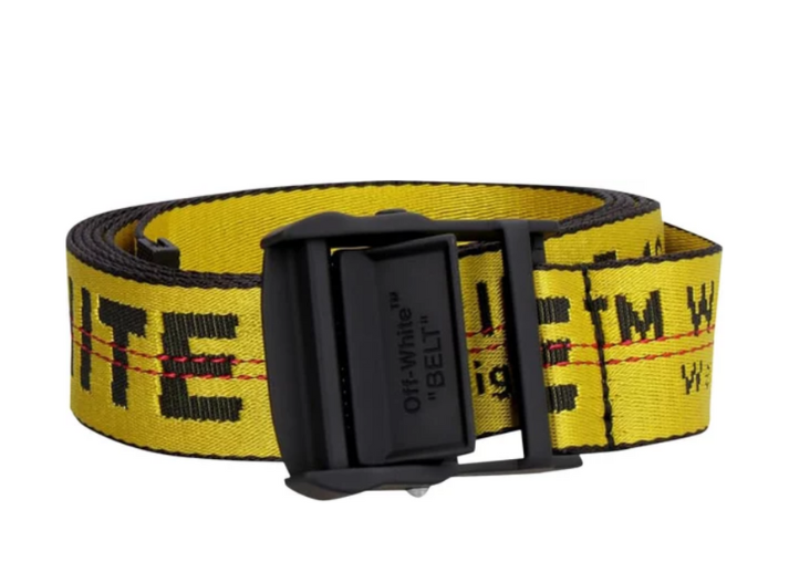 Off White Industrial Belt "Yellow/Black"