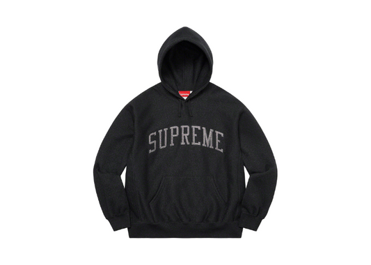 Glitter Arc Hooded Sweatshirt "Black"
