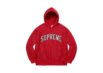 Glitter Arc Hooded Sweatshirt "Red"